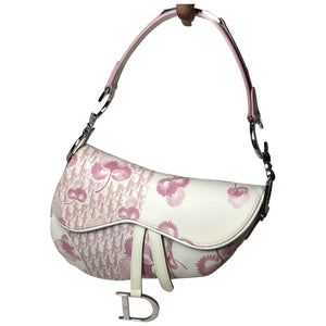 Dior saddle white cloth handbag