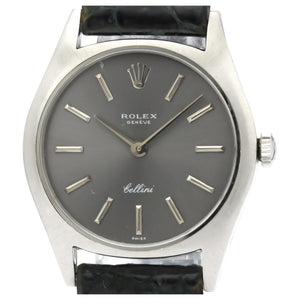 Rolex cellini grey white gold watch