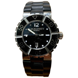 Chaumet class one black steel watch