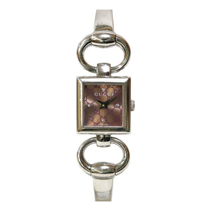 Gucci signora white steel watch