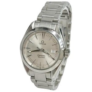 Omega seamaster silver steel watch