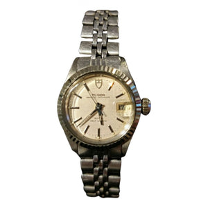 Rolex silver steel watch