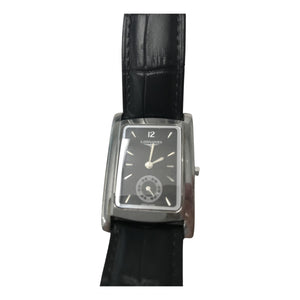 Longines dolce vita black steel watch