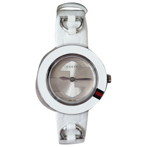 Gucci white steel watch