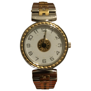 Hermès sellier  gold plated watch