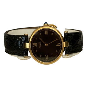 Cartier must vendôme  gold silver gilt watch