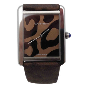 Cartier tank solo grey steel watch