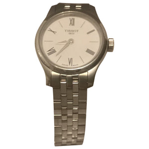 Tissot grey steel watch