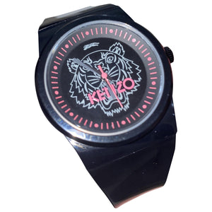 Kenzo black steel watch