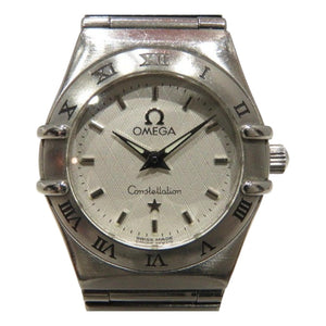 Omega constellation silver steel watch