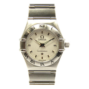 Omega constellation silver steel watch