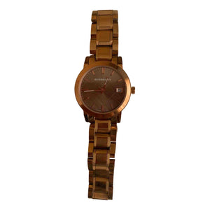 Burberry gold steel watch