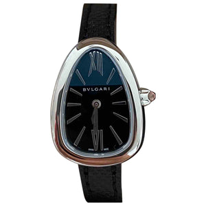 Bvlgari serpenti black steel watch