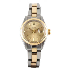 Rolex lady oyster perpetual 26mm gold gold and steel watch