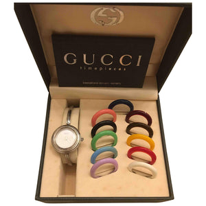 Gucci silver gold plated watch