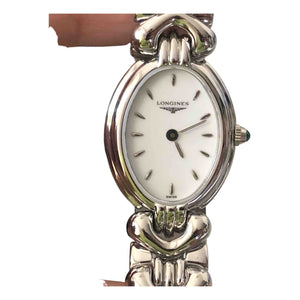 Longines silver steel watch