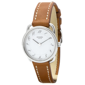 Hermès arceau silver steel watch