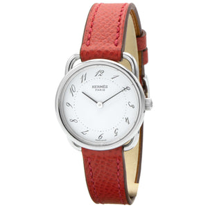 Hermès arceau silver steel watch
