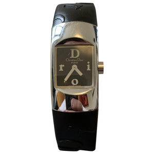 Dior black steel watch
