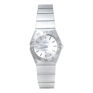 Omega constellation silver steel watch