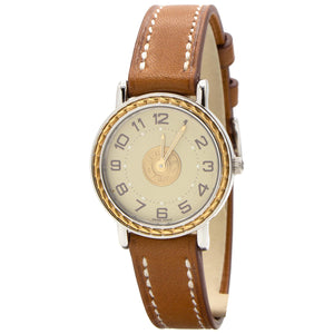 Hermès sellier gold gold plated watch
