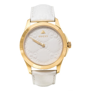 Gucci white steel watch