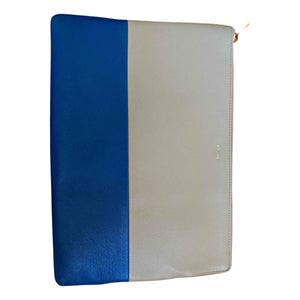 Celine beige leather clutch bag