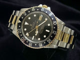 PRE OWNED MENS ROLEX TWO-TONE GMT-MASTER WITH A BLACK DIAL 16753