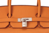 Pre-Owned Hermès Orange Taurillon Clemence Birkin 40
