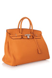 Pre-Owned Hermès Orange Taurillon Clemence Birkin 40