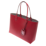 Gucci 368568 Red Leather / Ebony GG Supreme Canvas Reversible Large Tote Bag