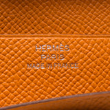 Hermes Jaune D\'or Epsom Leather Bearn Wallet ( Q Stamp)