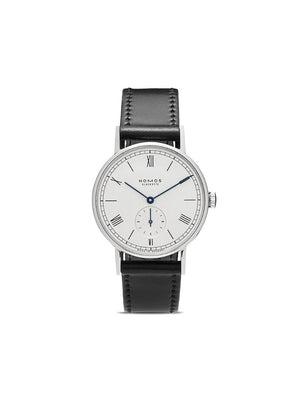 NOMOS Glashütte - Ludwig 35mm - men - Horse Leather/Sapphire Glass/stainless steel - One Size - white, silver-plated
