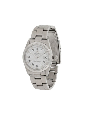 Rolex - pre-owned Oyster Perpetual Date 15200 34mm - women - glass - One Size - SILVER