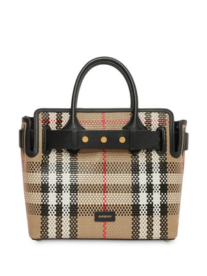 Burberry - The Small Latticed Triple Stud belt bag - women - Calf Leather/metal - One Size - Neutrals