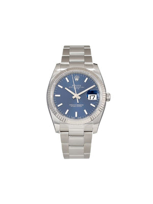 Rolex - unworn Oyster Perpetual Date 34mm - unisex - Sapphire Glass/stainless steel - One Size - BLUE