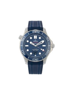 Omega - pre-owned Seamaster Diver Co-Axial Master Chronometer 42mm - men - Sapphire Glass/Rubber/stainless steel - One Size - BLUE