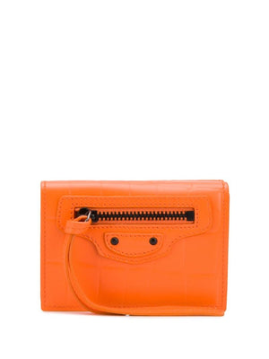 Balenciaga - Neo classic mini wallet - women - Leather - One Size - ORANGE