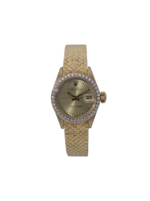 Rolex - 1980s pre-owned Datejust 26mm - women - Diamond/18kt Gold - One Size - GOLD