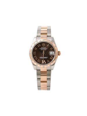 Rolex - 2015 pre-owned Datejust 31mm - women - Diamond/18kt Gold/stainless steel - One Size - Brown