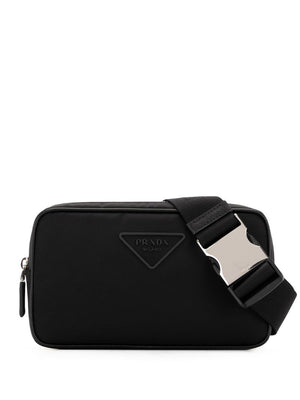 Prada - logo plaque belt bag - men - Nylon - One Size - Black