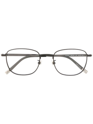 Montblanc - round frame glasses - unisex - Titanium - 52 - Black