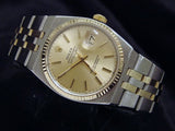 PRE OWNED MENS ROLEX TWO-TONE OYSTERQUARTZ DATEJUST GOLD CHAMPAGNE 17013