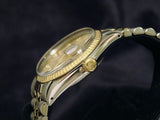 Pre Owned Mens Rolex Two-Tone Datejust with a Gold Diamond Dial 16013