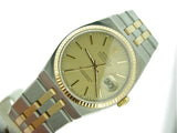 Pre Owned Mens Rolex Two-Tone Oysterquartz Datejust Gold Champagne 17013