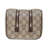 Gucci 211125 Beige/Ebony GG Supreme Canvas Toiletry Case