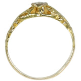 Antique Victorian mens ring with diamond