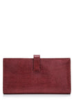 Pre-Owned Hermès Rouge Moyen Bearn Gusset Wallet