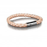 LEATHER BRACELET 6MM - STEEL