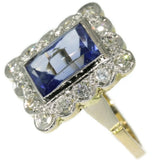 Vintage sapphire and diamond ring